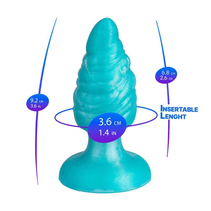 Termoreaktywny korek analny M 9,3 cm – spiralny, płynny silikon