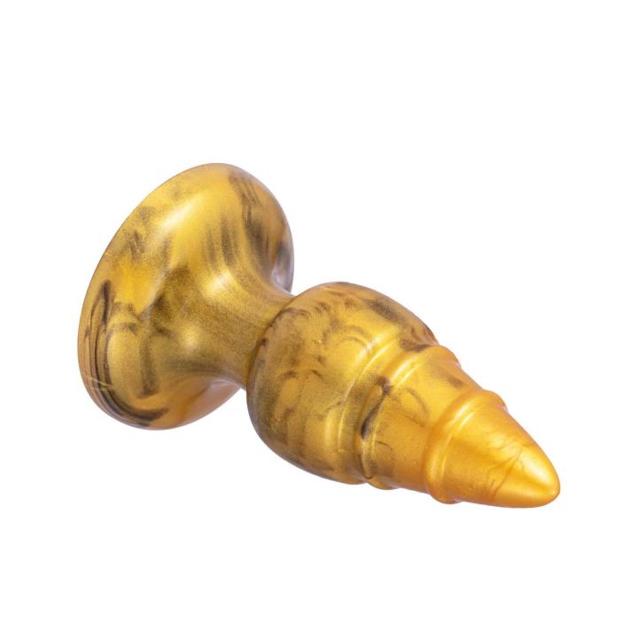 Złoty korek analny M termoreaktywny 9,2 cm - silikon