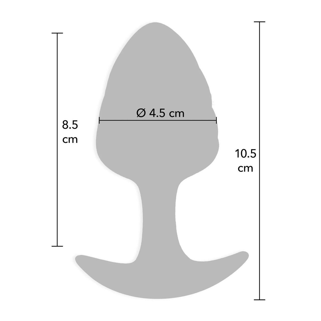 Duży korek analny z kryształową kulką | Silikonowy plug analny