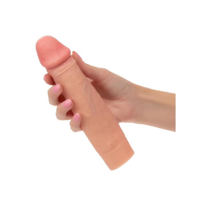 Silikonowa przedłużka penisa 20,25 cm cielista | 2 stopery