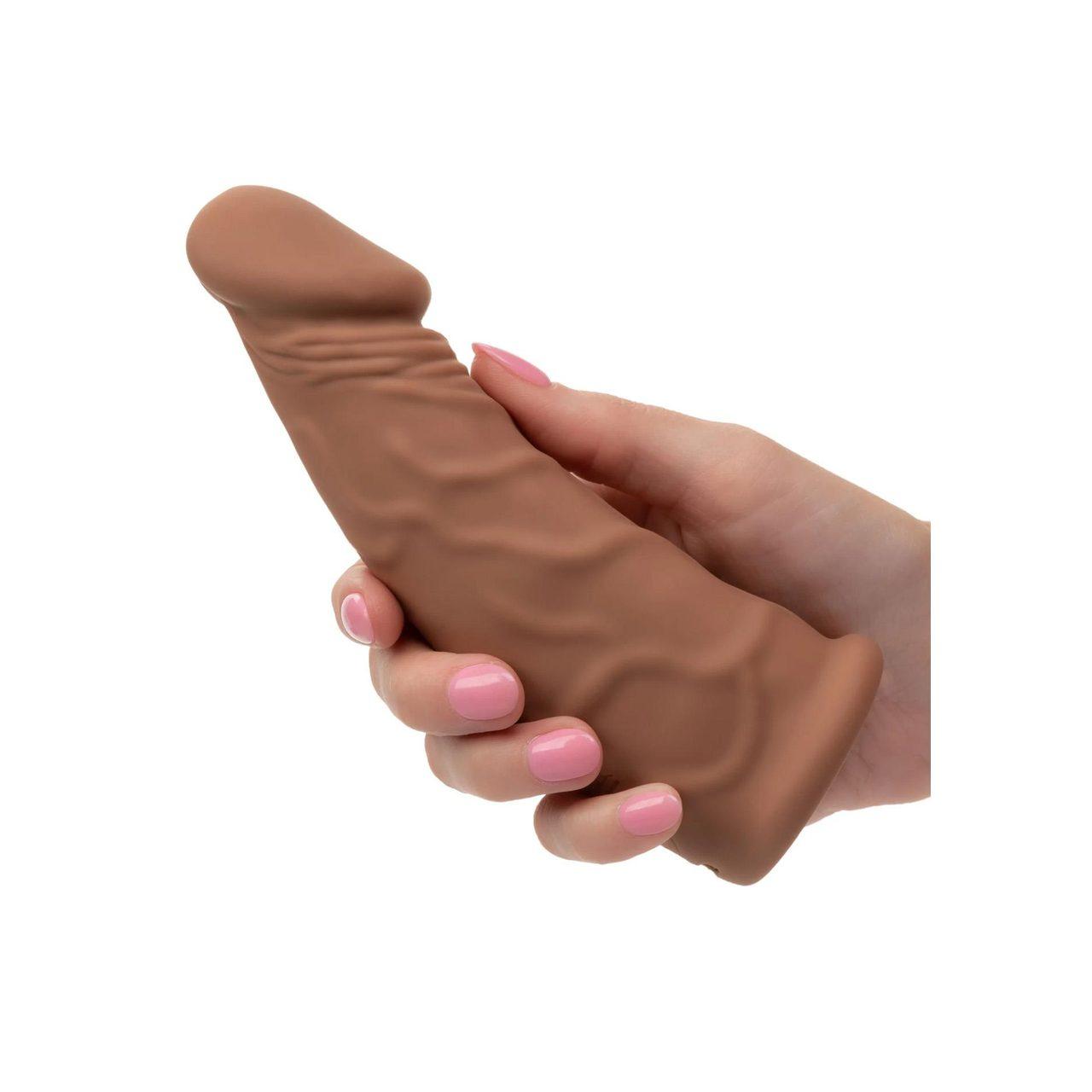 Wibrujące przedłużenie członka 17,3 cm | 10 trybów | Silikon IPX7 | Loris.pl