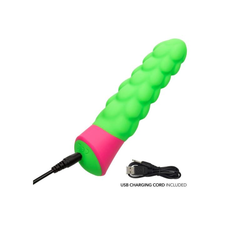 Falisty wibrator silikonowy 10 trybów IPX7 | USB, pamięć i blokada