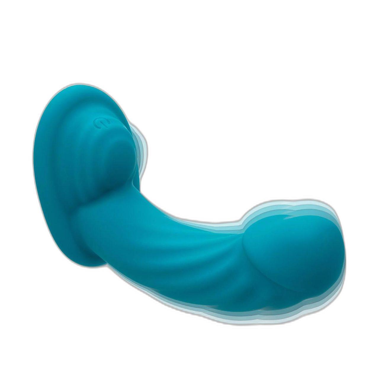 Zakrzywiony wibrator realistyczny z wypustkami | 2 silniki, IPX7, przyssawka