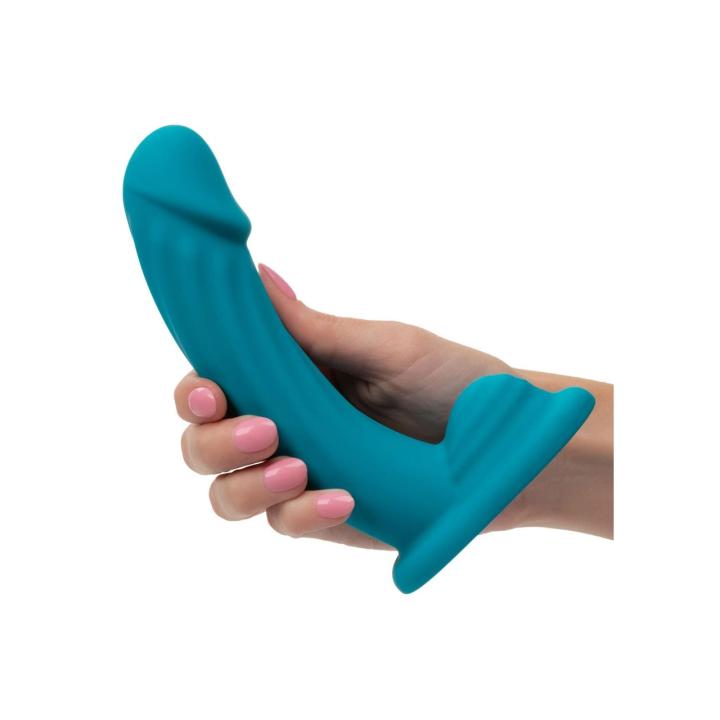 Zakrzywiony wibrator realistyczny z wypustkami | 2 silniki, IPX7, przyssawka