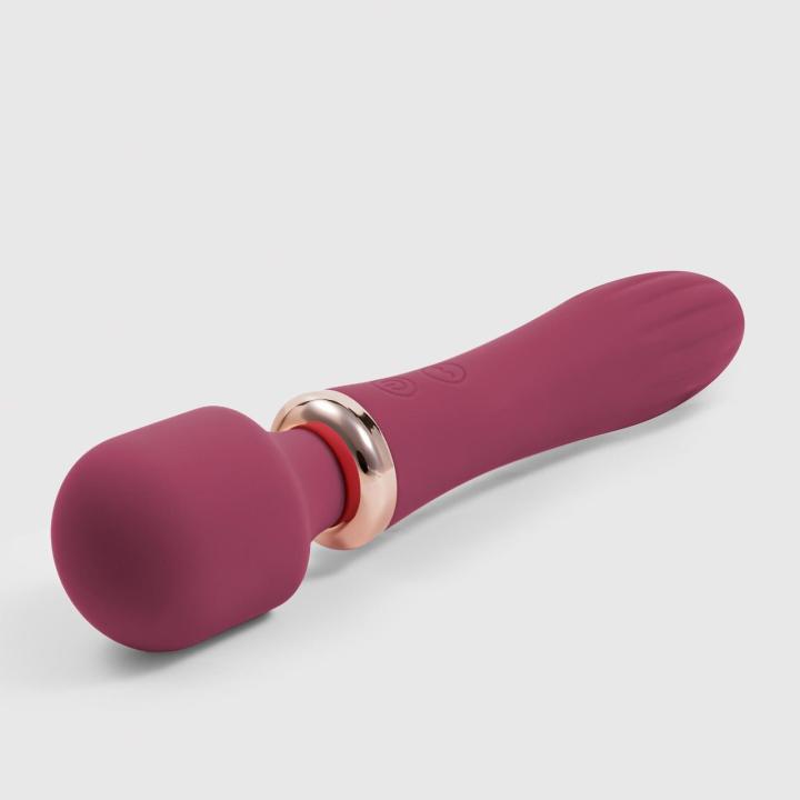 Podwójna różdżka masująca z grzaniem i 10 trybami | 21 cm