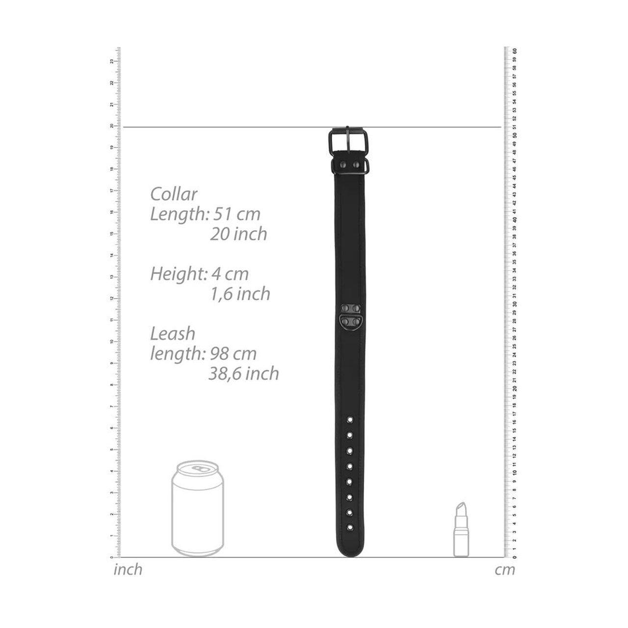 Neoprenowa obroża ze smyczą do BDSM i puppy play | Loris.pl