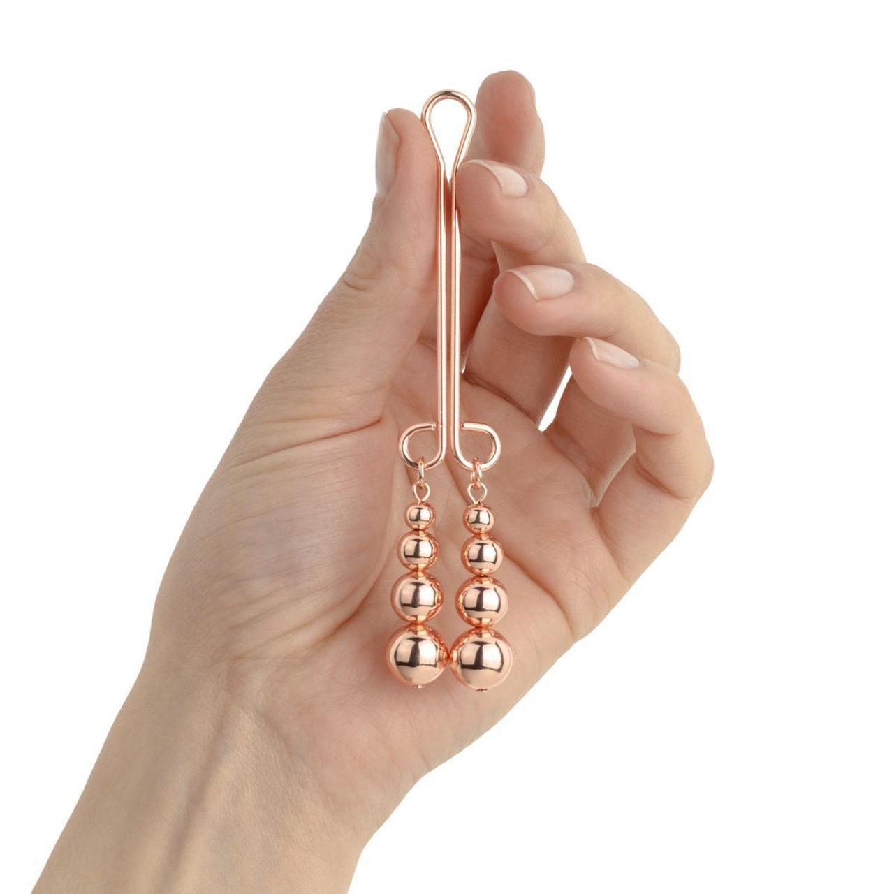 Klamerka na łechtaczkę z obciążeniem BDSM | Złota, precyzyjna stymulacja