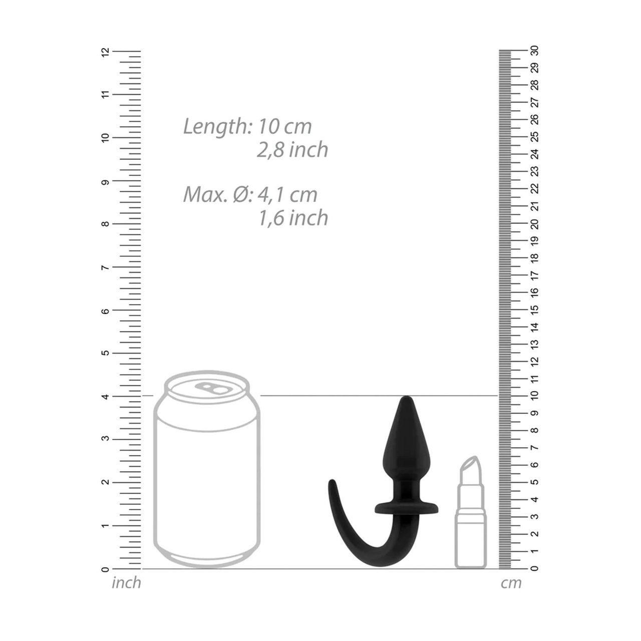 Elastyczny korek analny z gumy z ogonkiem – plug analny | Loris.pl