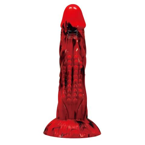 Duże dildo silikonowe 21 cm z pofalowaną teksturą