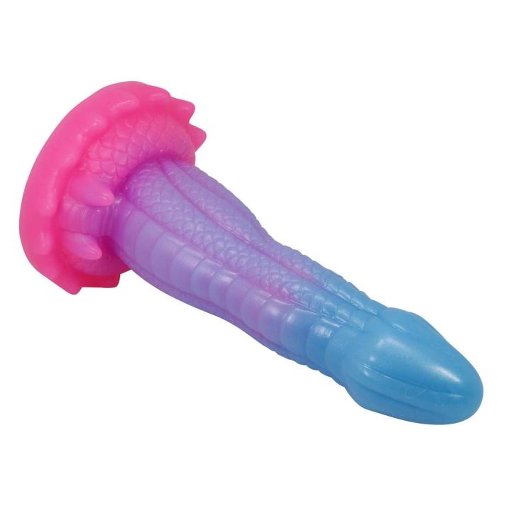 Teksturowane dildo silikonowe 20,5 cm z przyssawką