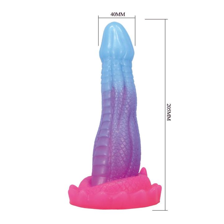 Teksturowane dildo silikonowe 20,5 cm z przyssawką