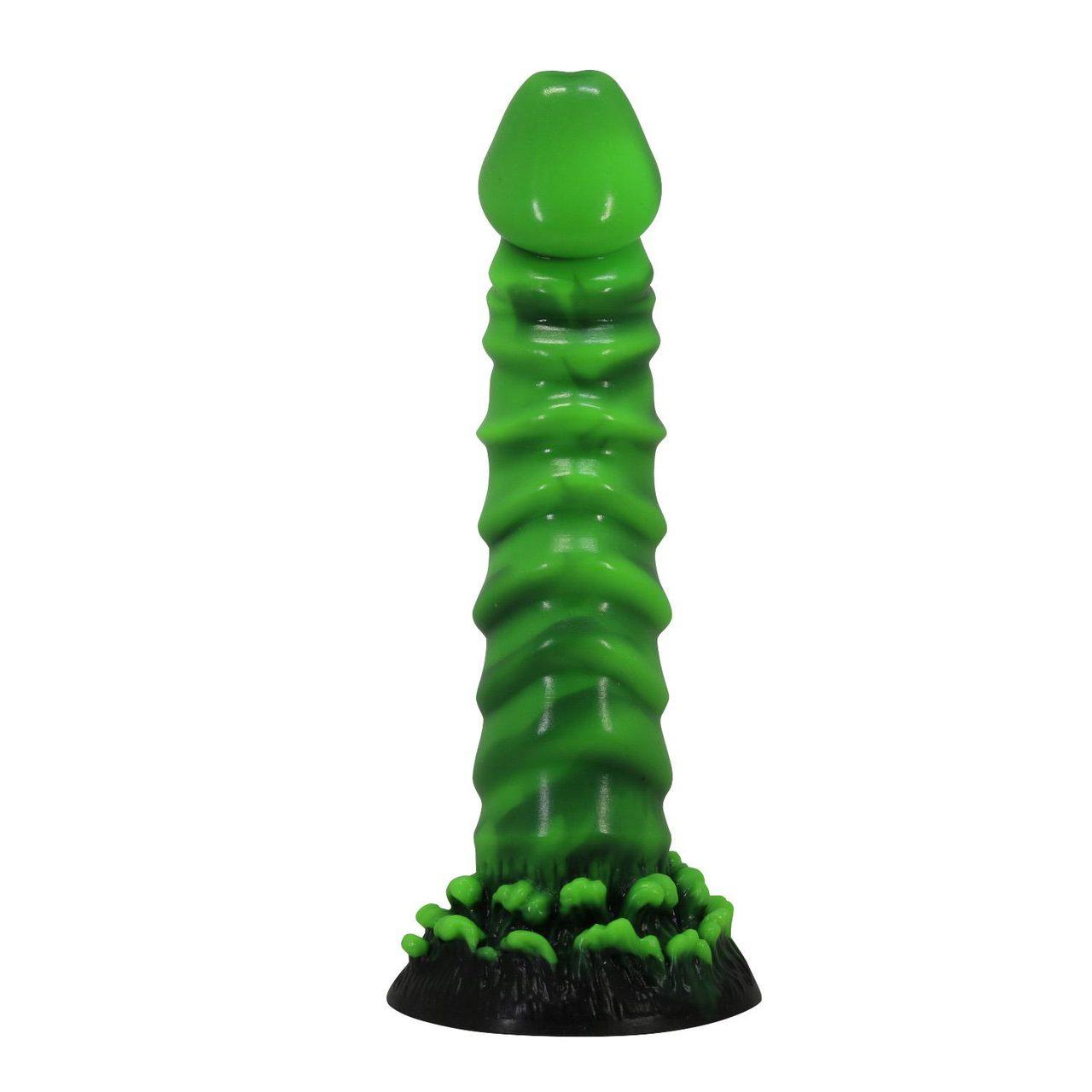 Teksturowane dildo silikonowe 22,9 cm z przyssawką | Loris.pl