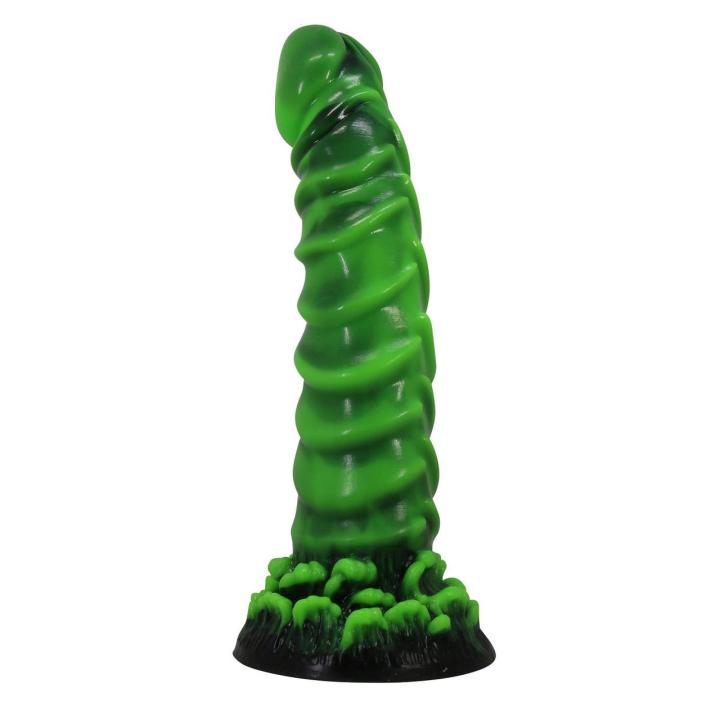 Teksturowane dildo silikonowe 22,9 cm z przyssawką | Loris.pl