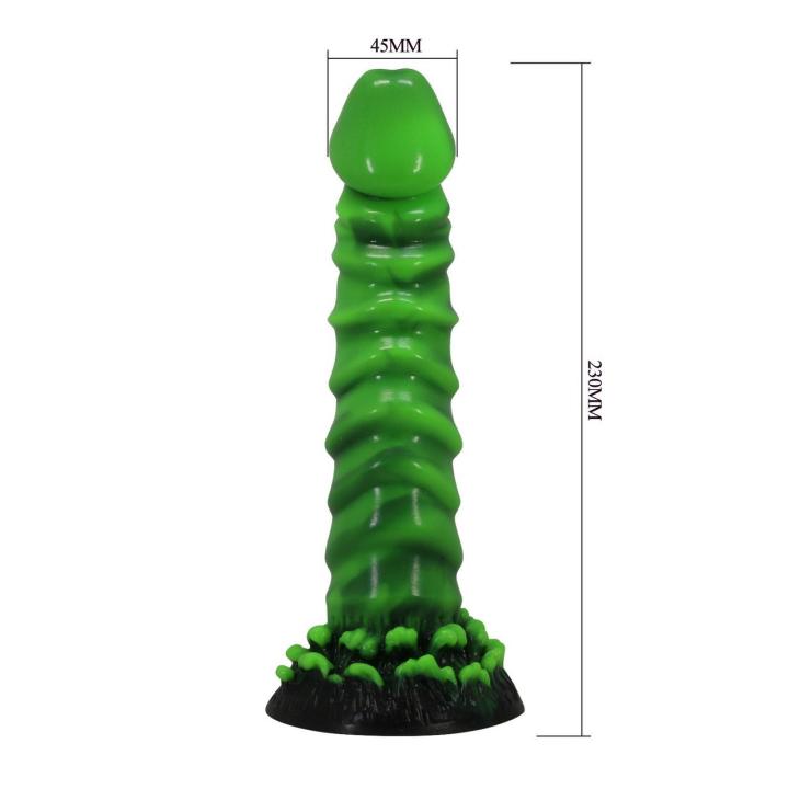 Teksturowane dildo silikonowe 22,9 cm z przyssawką