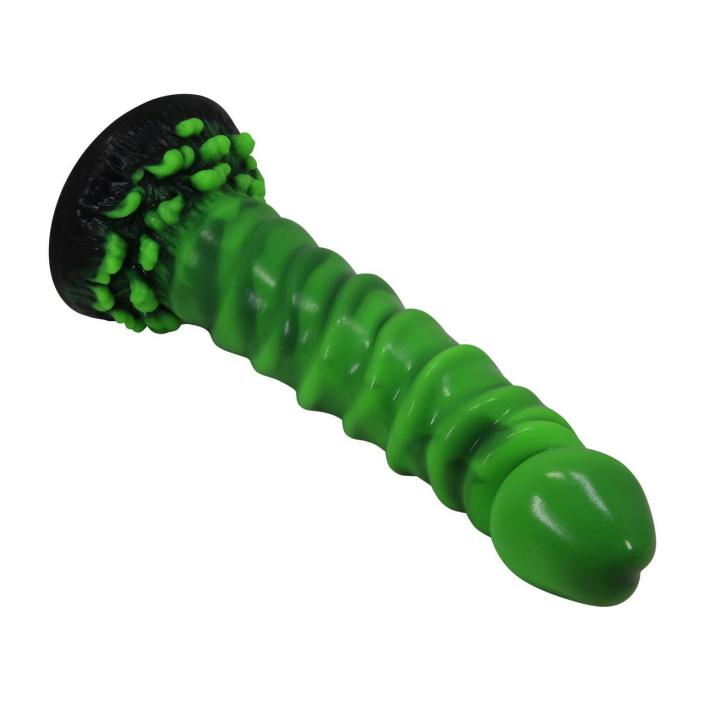 Teksturowane dildo silikonowe 22,9 cm z przyssawką