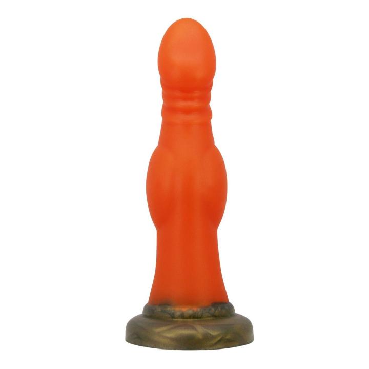 Dildo silikonowe z przyssawką 18,5 cm – żłobione
