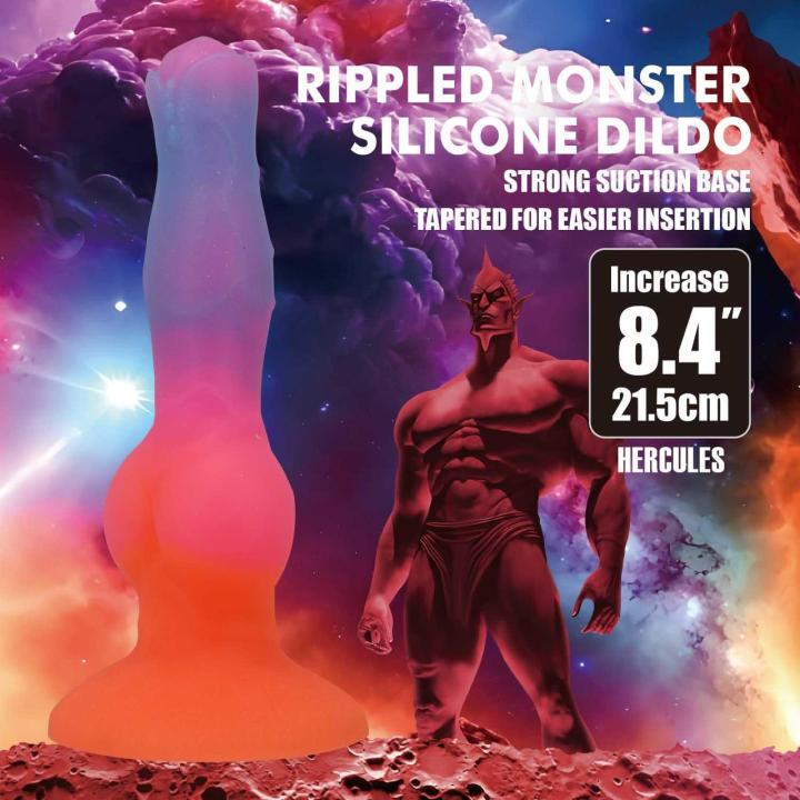 Falowane dildo silikonowe 21,5 cm z przyssawką