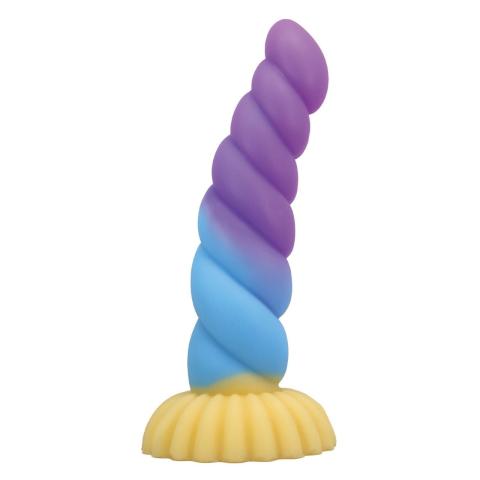 Duże dildo silikonowe 21,8 cm z przyssawką i falowaną fakturą