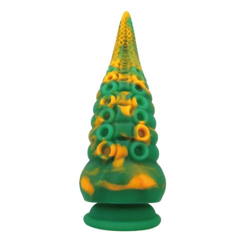 Duże dildo silikonowe 22,5 cm z żłobieniami i przyssawką