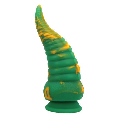 Duże dildo silikonowe 22,5 cm z żłobieniami i przyssawką