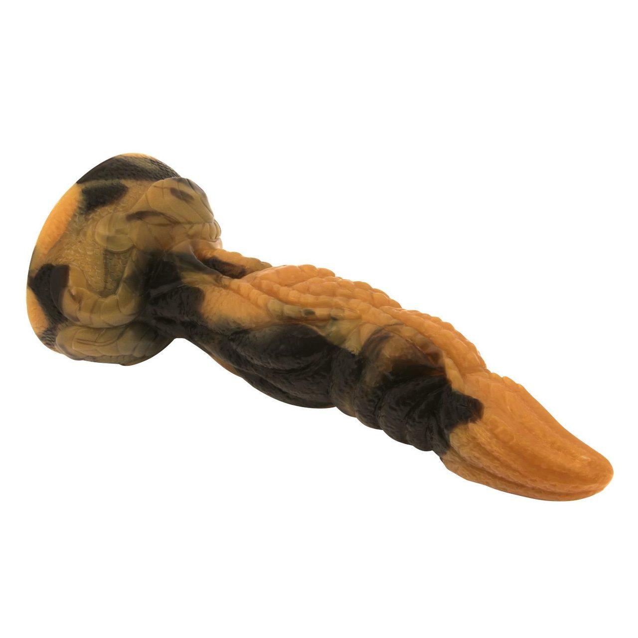 Gigantyczne dildo silikonowe z przyssawką 20,5 cm – teksturowane | Loris.pl