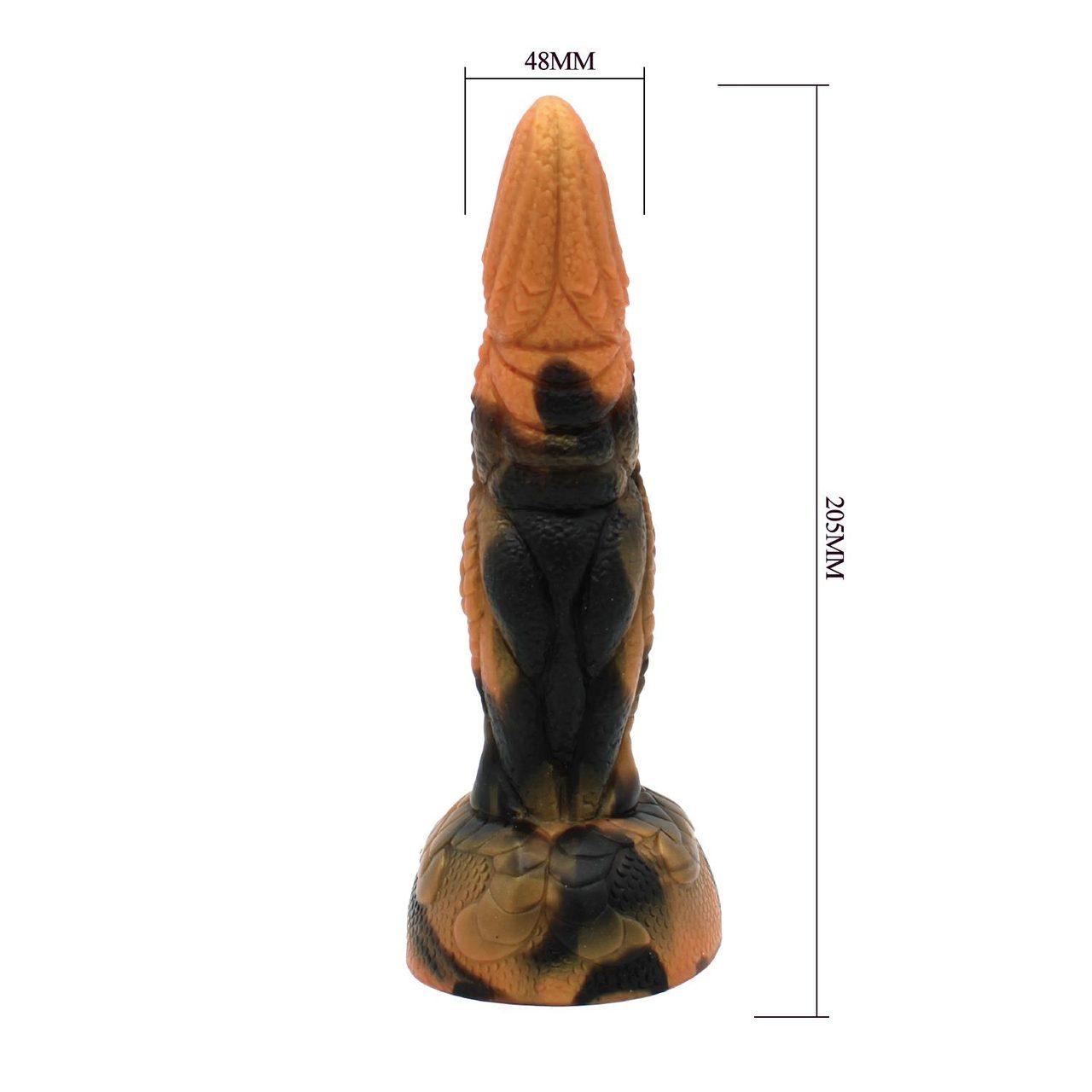 Gigantyczne dildo silikonowe z przyssawką 20,5 cm – teksturowane | Loris.pl
