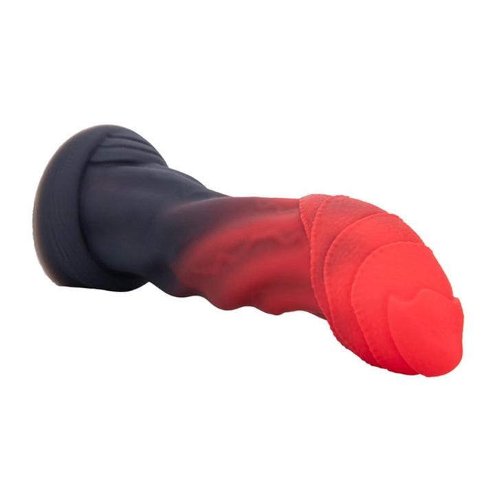 Gigantyczne dildo silikonowe 25 cm z przyssawką i wypustkami