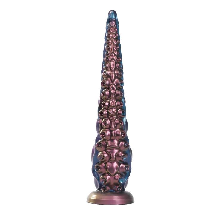 Gigantyczne dildo macka 47 cm z silikonu – falowana tekstura