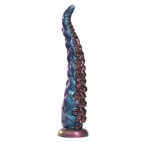 Gigantyczne dildo macka 47 cm z silikonu – falowana tekstura