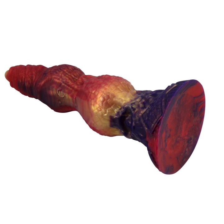 Monster dildo 24 cm z przyssawką | Silikon premium, pofalowana faktura