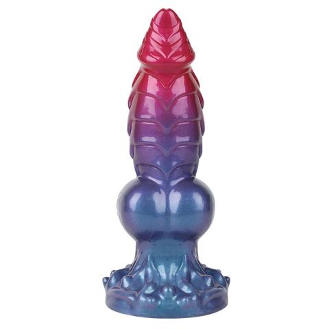 Monster dildo 24 cm z przyssawką i wypustkami