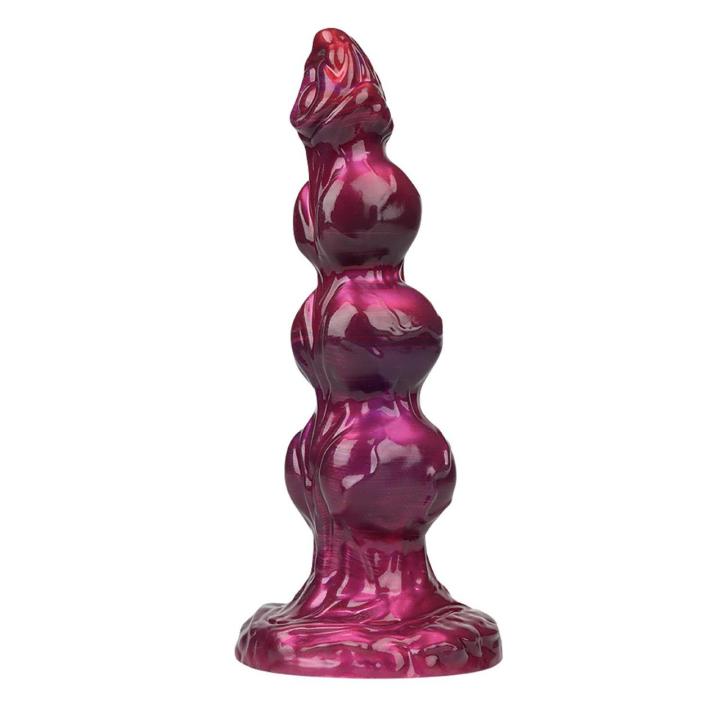 Teksturowane dildo silikonowe 26 cm z przyssawką