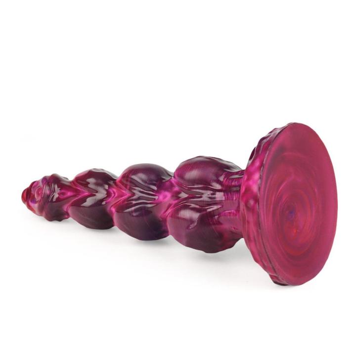 Teksturowane dildo silikonowe 26 cm z przyssawką