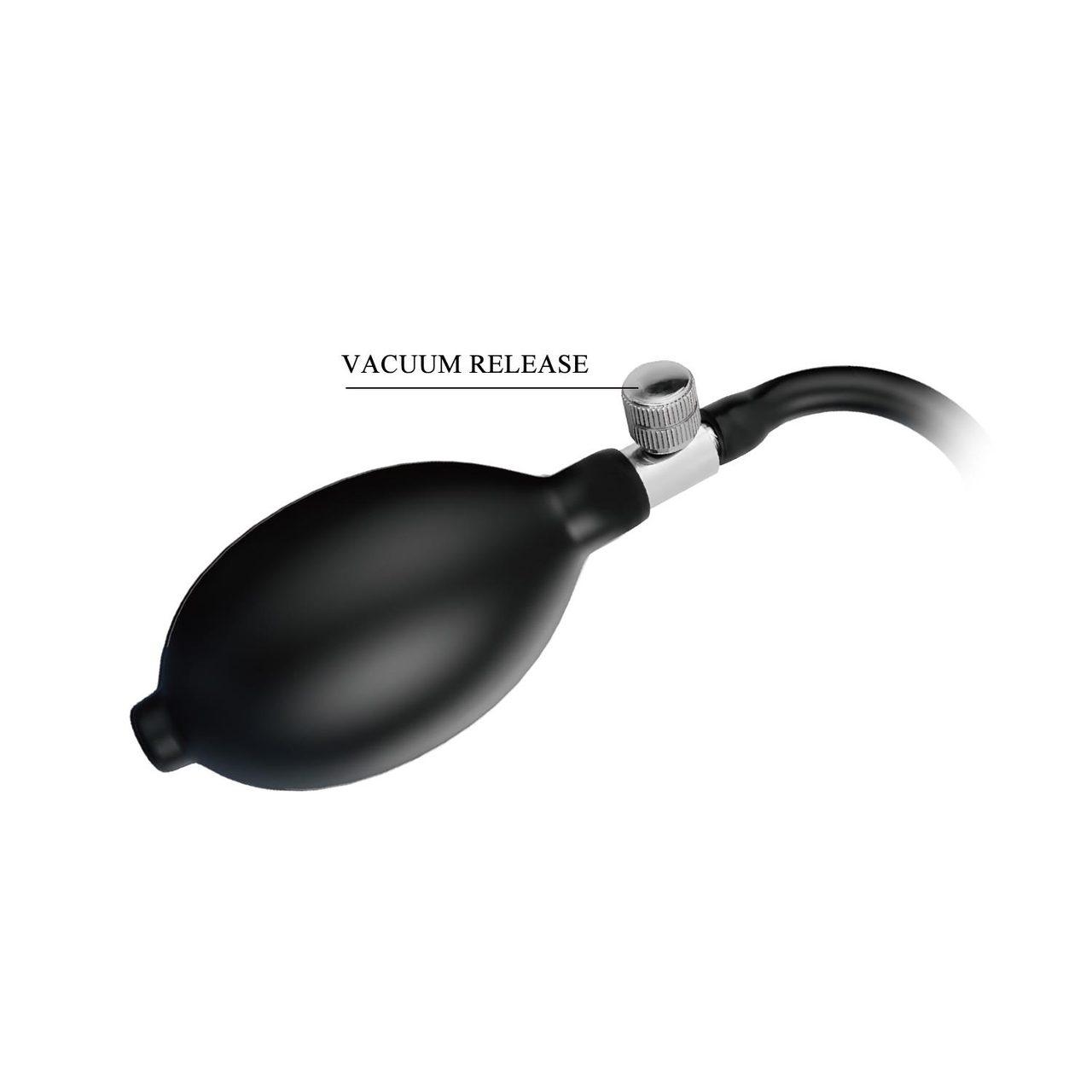 Dildo potwór 22,5 cm z pompką i przyssawką + 4 silikonowe jajka | Loris.pl