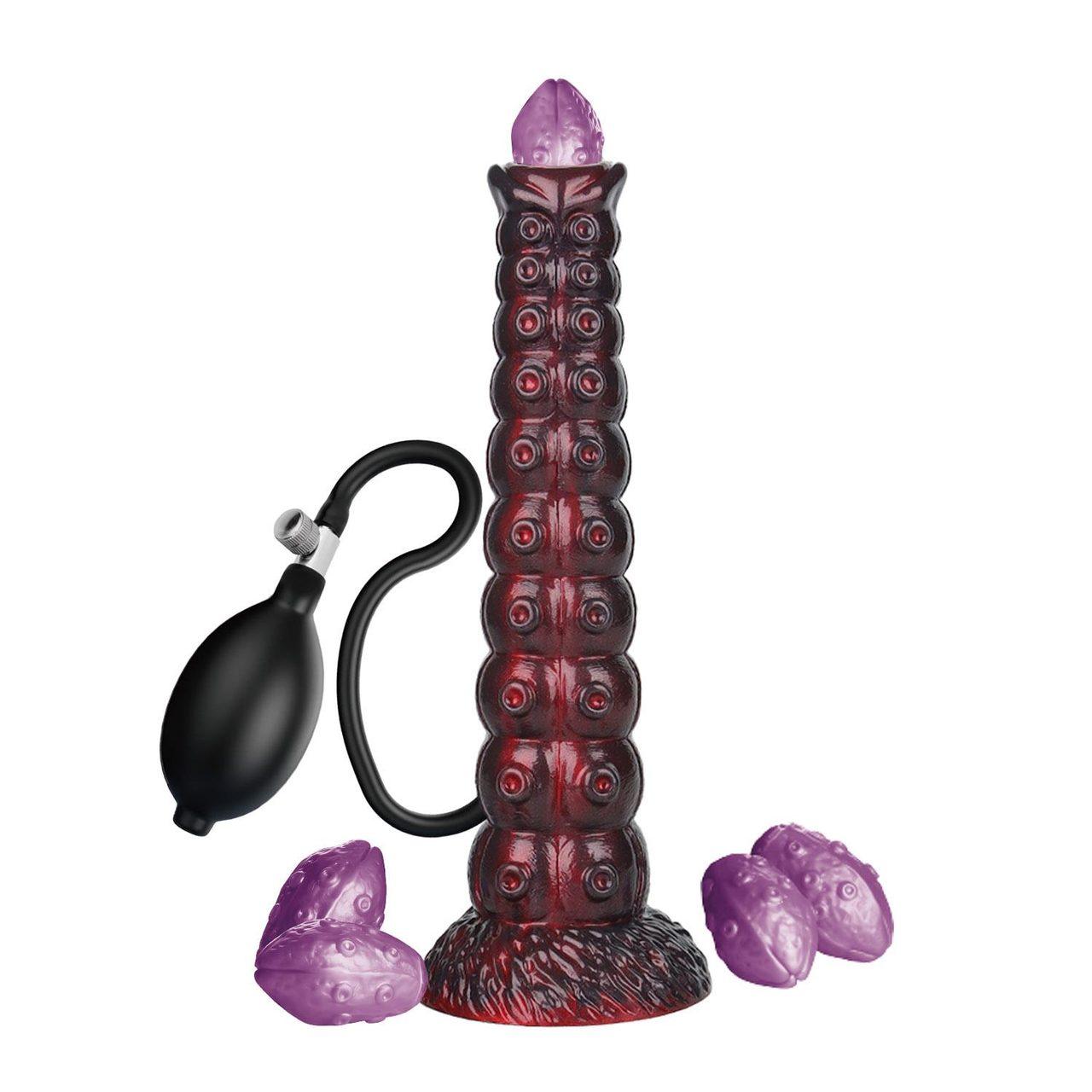 Dildo monster 29 cm z pompką i przyssawką | Silikonowe giganty