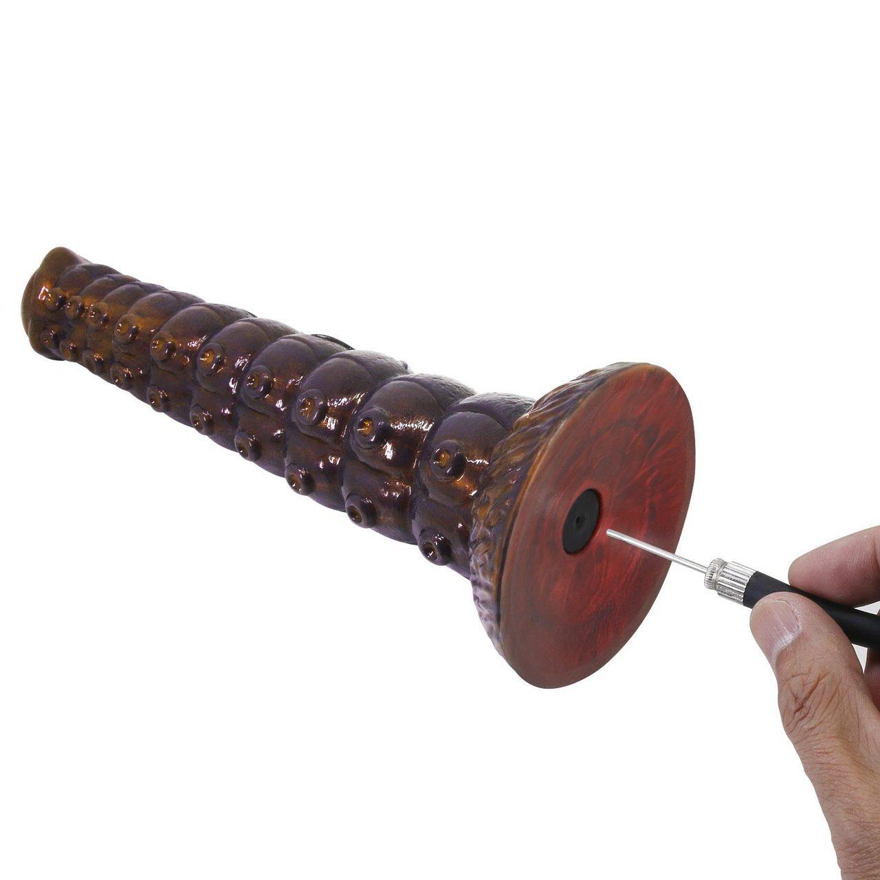 Dildo monster 29 cm z pompką i przyssawką | Silikonowe giganty