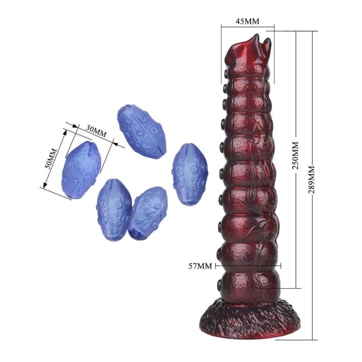 Dildo monster 29 cm z pompką i przyssawką | Silikonowe giganty