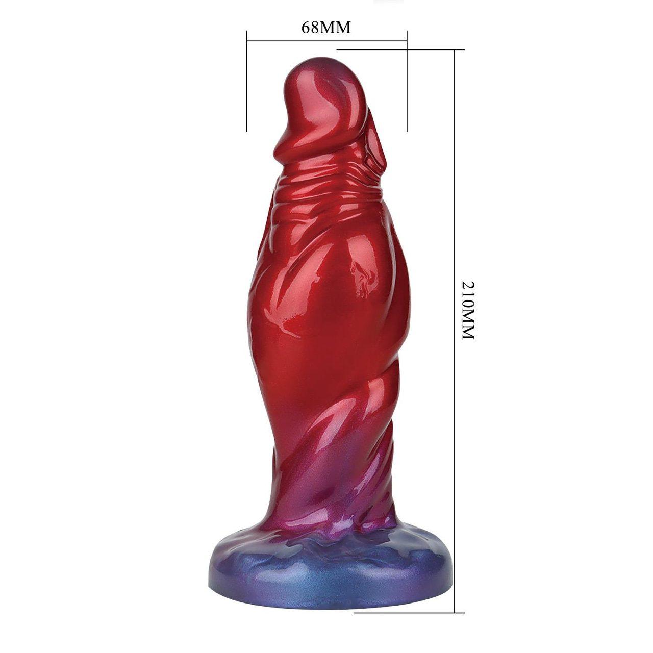 Pompowane dildo monster 22 cm z przyssawką | Regulacja wypełnienia