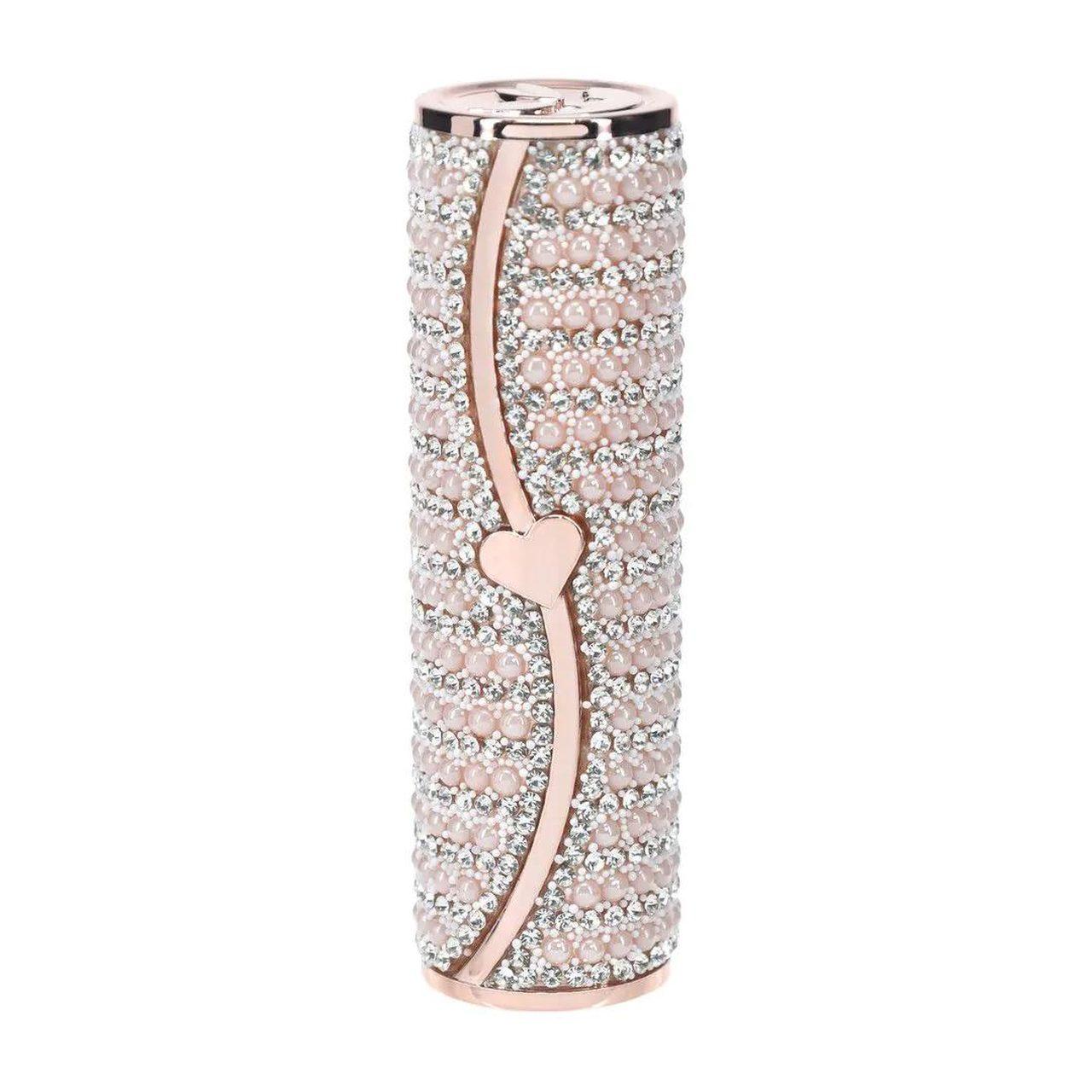 Mini wibrator pomadka różowy z etui i 2 końcówkami | Loris.pl