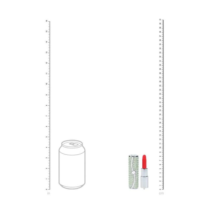 Mini wibrator w szmince zielony | Etui, 5 prędkości, usb
