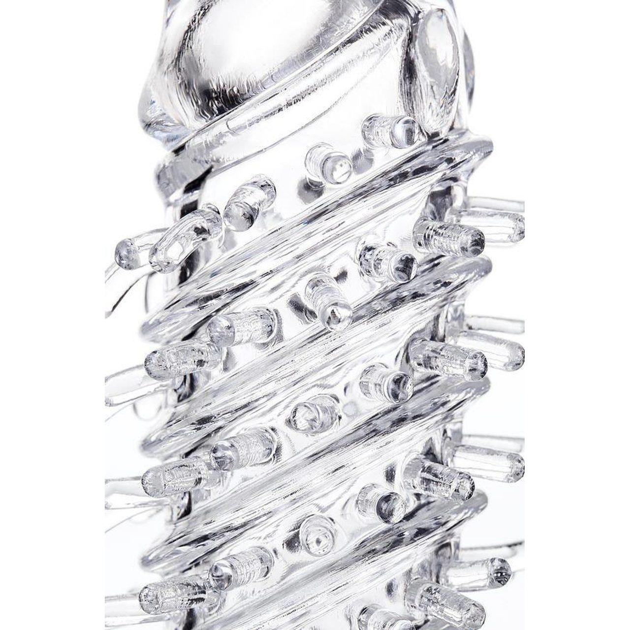 Nasadka na penisa z wibracją i bullet 13,4 cm | Transparentna TPR | Loris.pl