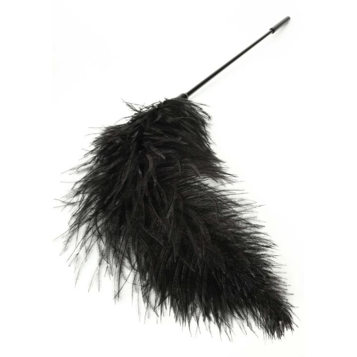 Podwójne piórko BDSM do łaskotania – czarne | Loris.pl