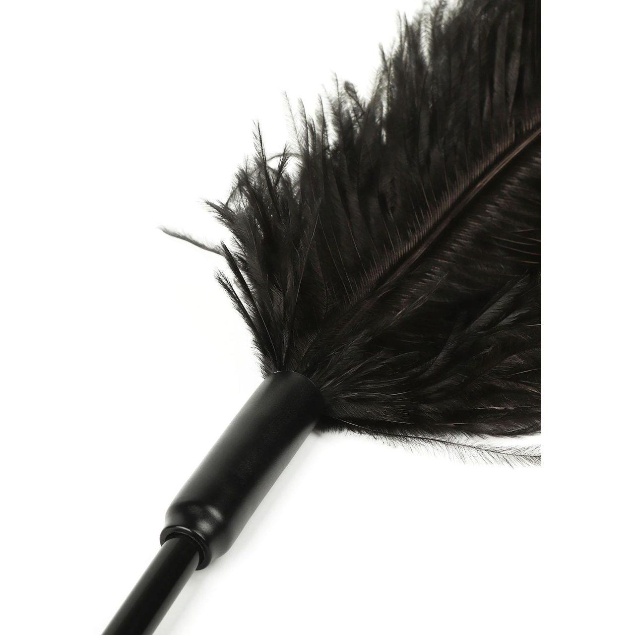 Podwójne piórko BDSM do łaskotania – czarne | Loris.pl