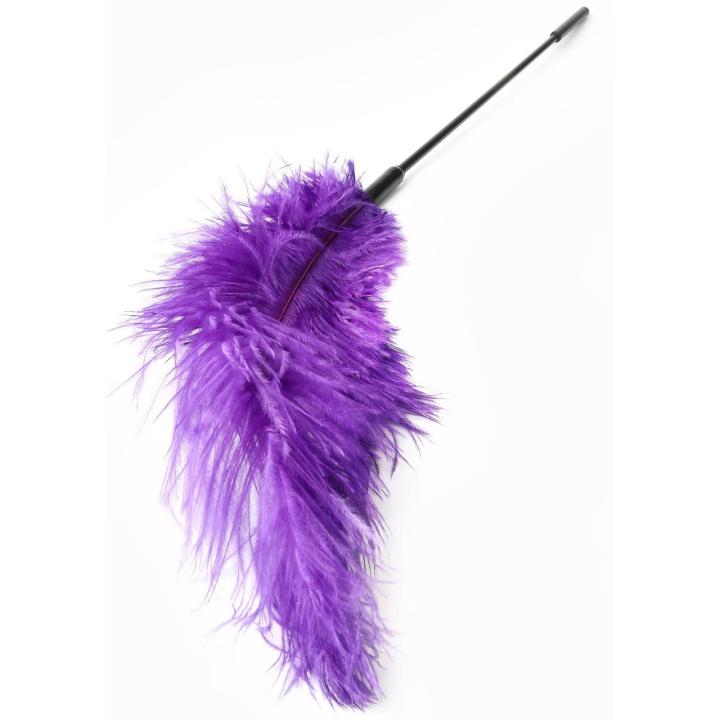 Podwójne piórko do łaskotania BDSM fioletowe – zmysłowe pieszczoty | Loris.pl