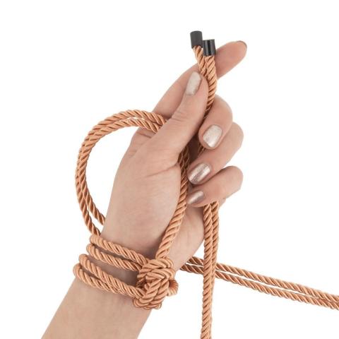 Zestaw lin do bondage i shibari różowe złoto