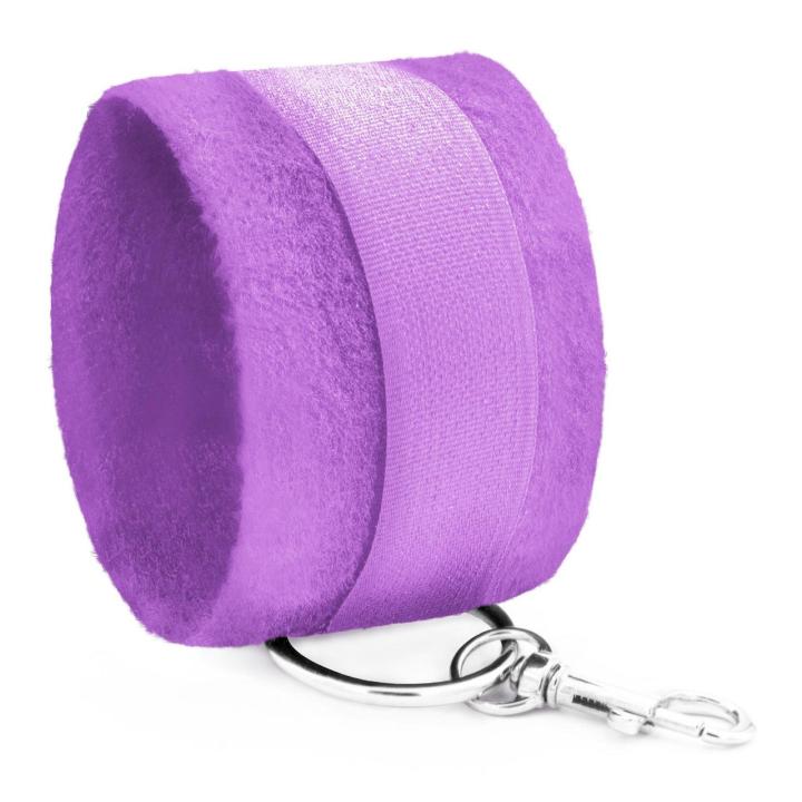 Kajdanki na rzep z łańcuszkiem 40 cm fioletowe – BDSM