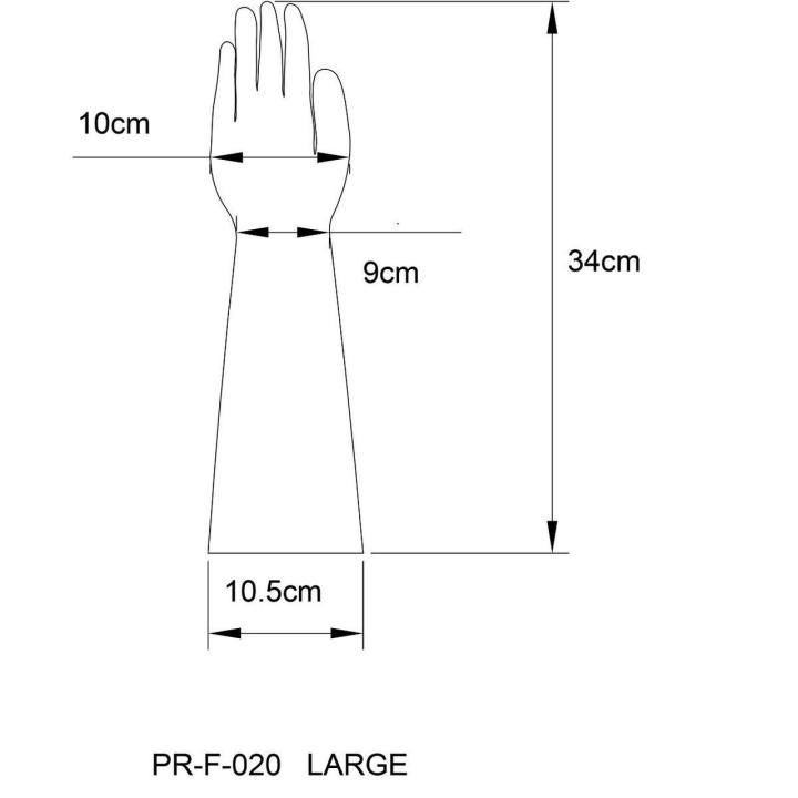 Lateksowe rękawiczki bdsm do nadgarstka rozmiar l | Loris.pl