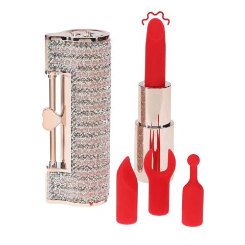 Mini wibrator w szmince różowy | Dyskretny, 5 prędkości, USB