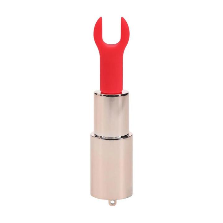Mini wibrator w szmince różowy z etui i 2 końcówkami