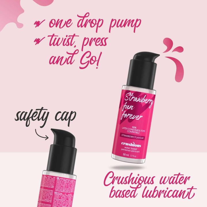 Truskawkowy lubrykant smakowy na bazie wody 50 ml